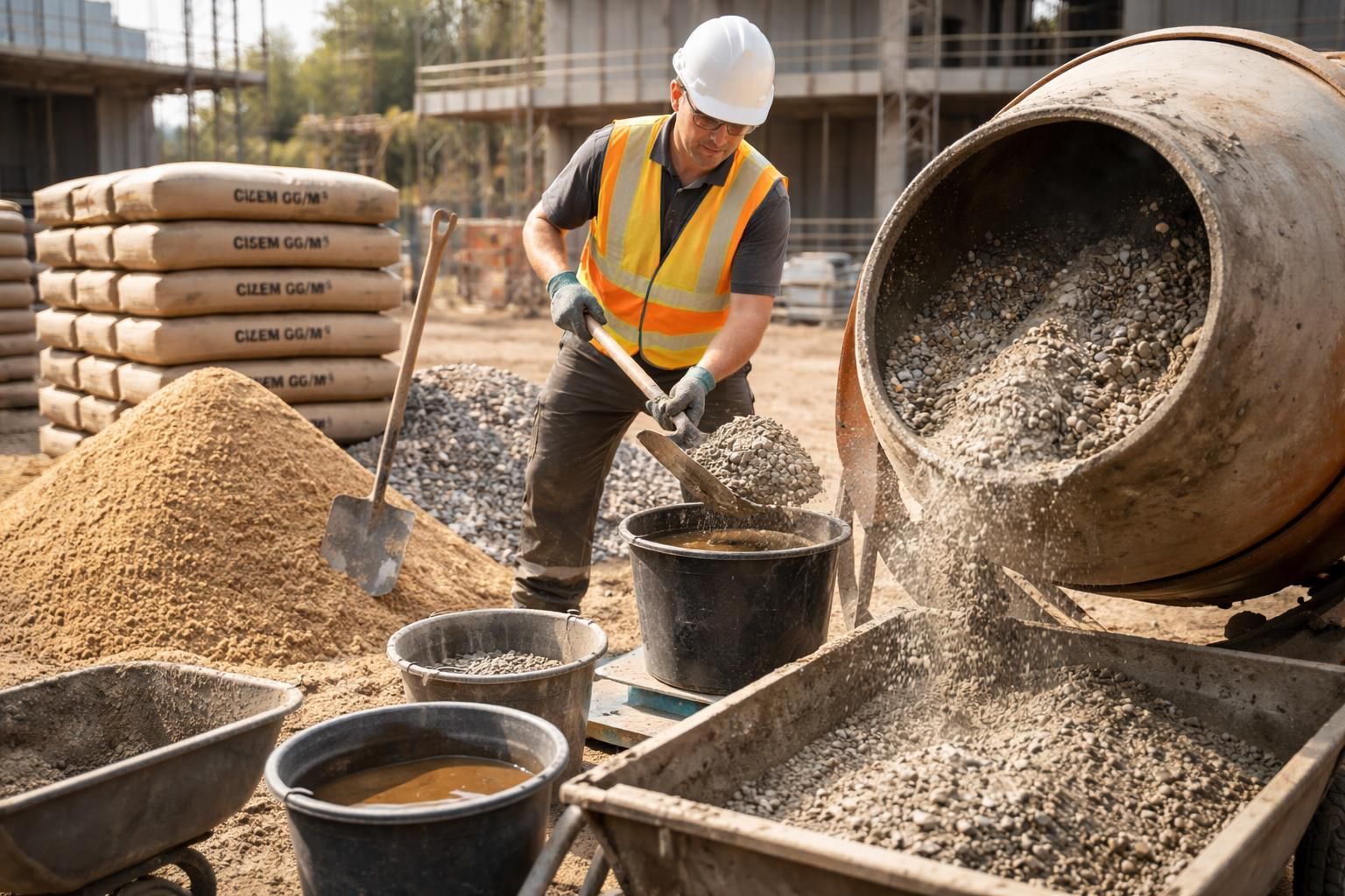 découvrez comment optimiser le dosage du béton 350 kg en équilibrant efficacement le mélange de sable et gravier pour une résistance et durabilité maximales.