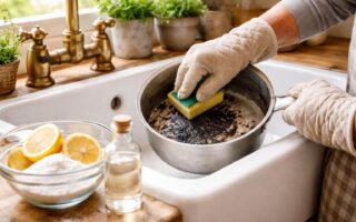 découvrez nos astuces de grand-mère pour nettoyer facilement une casserole brûlée et lui redonner son éclat sans effort.