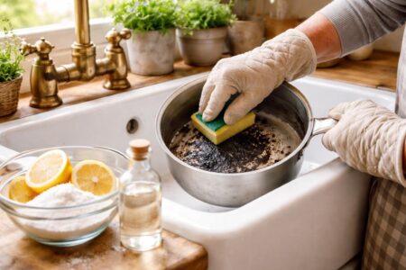découvrez nos astuces de grand-mère pour nettoyer facilement une casserole brûlée et lui redonner son éclat sans effort.