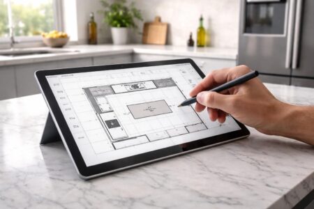 apprenez à préparer un plan d’implantation de cuisine efficacement sur une tablette tactile microsoft grâce à nos conseils pratiques et faciles à suivre.