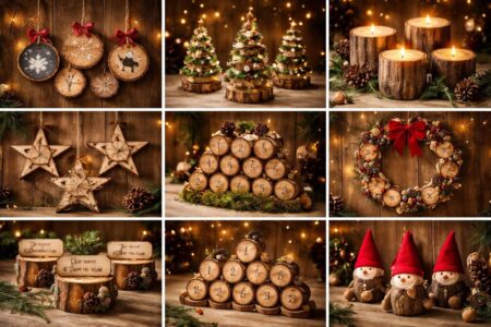 découvrez 10 idées créatives et faciles de décoration de noël en rondins de bois à réaliser vous-même pour une ambiance chaleureuse et naturelle chez vous.