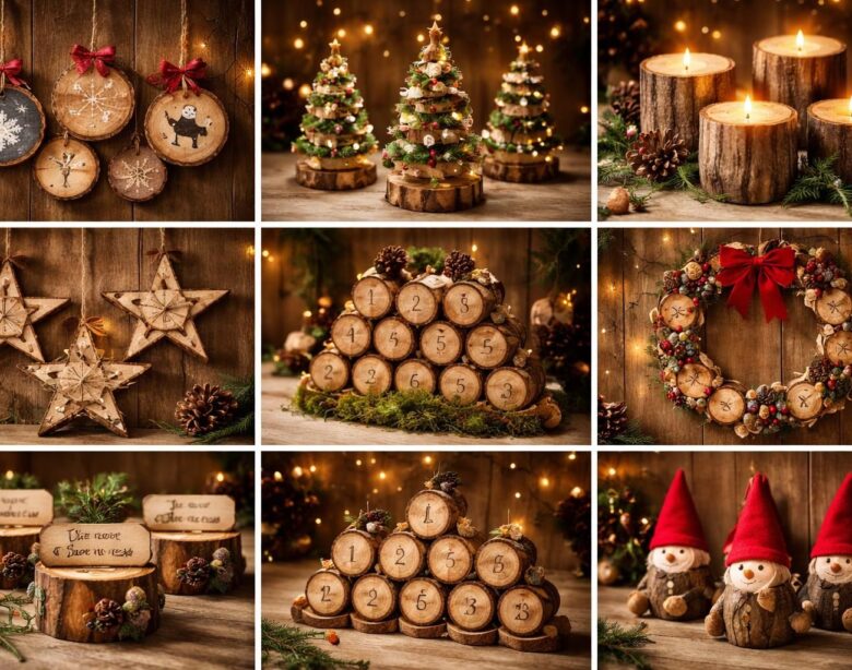 découvrez 10 idées créatives et faciles de décoration de noël en rondins de bois à réaliser vous-même pour une ambiance chaleureuse et naturelle chez vous.