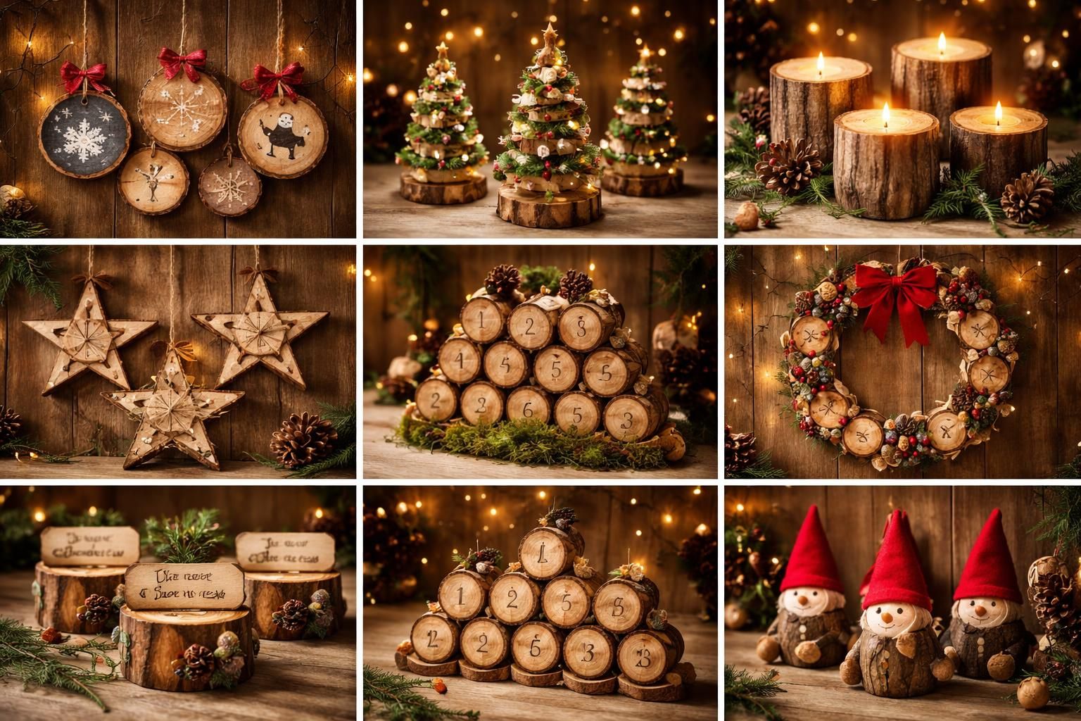 découvrez 10 idées créatives et faciles de décoration de noël en rondins de bois à réaliser vous-même pour une ambiance chaleureuse et naturelle chez vous.