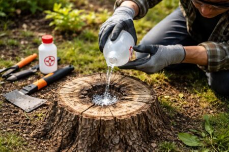 découvrez des témoignages et expériences vécues sur l'utilisation de l'acide chlorhydrique pour détruire une souche d'arbre, avec conseils pratiques et précautions à prendre.