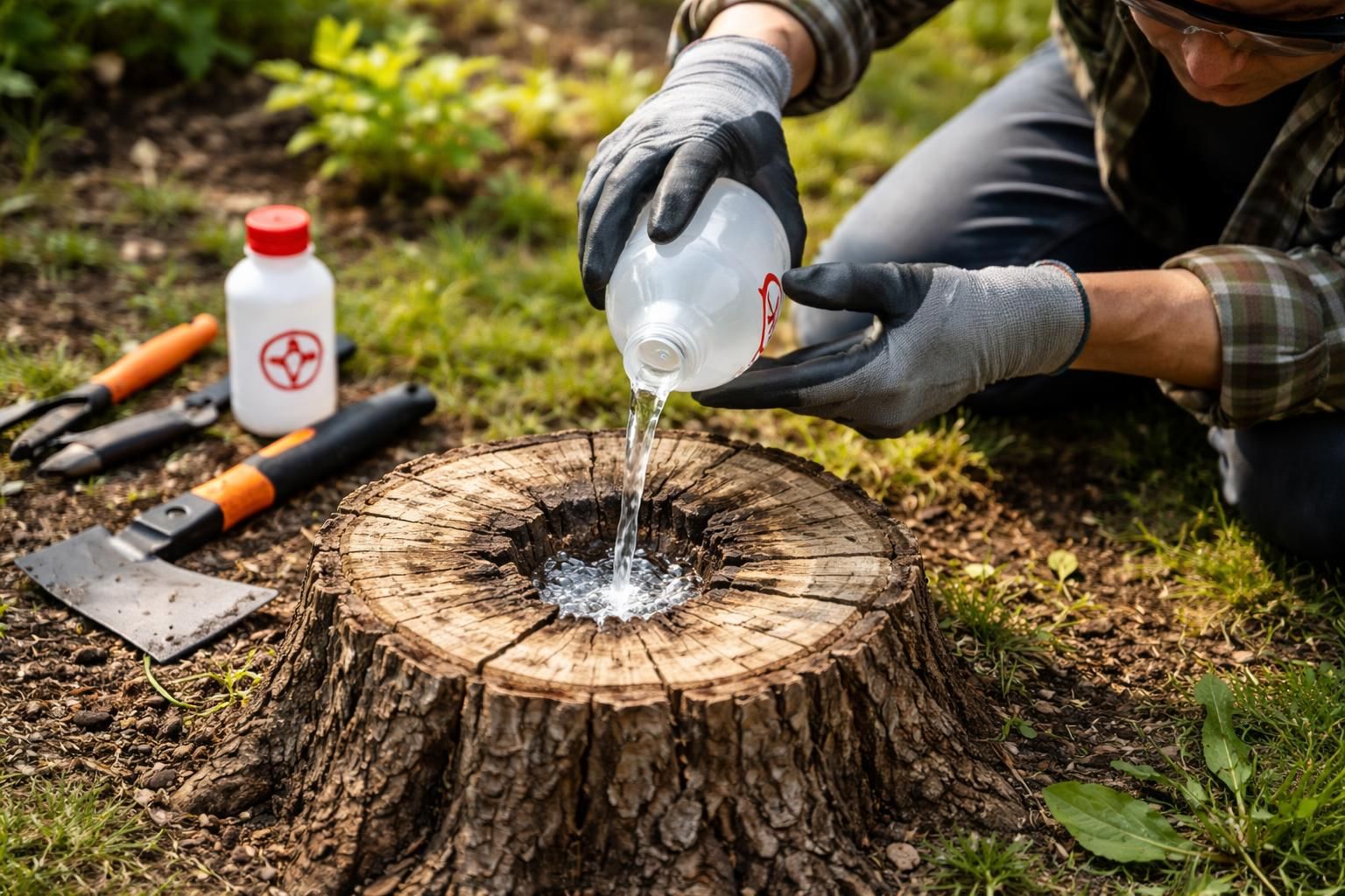découvrez des témoignages et expériences vécues sur l'utilisation de l'acide chlorhydrique pour détruire une souche d'arbre, avec conseils pratiques et précautions à prendre.