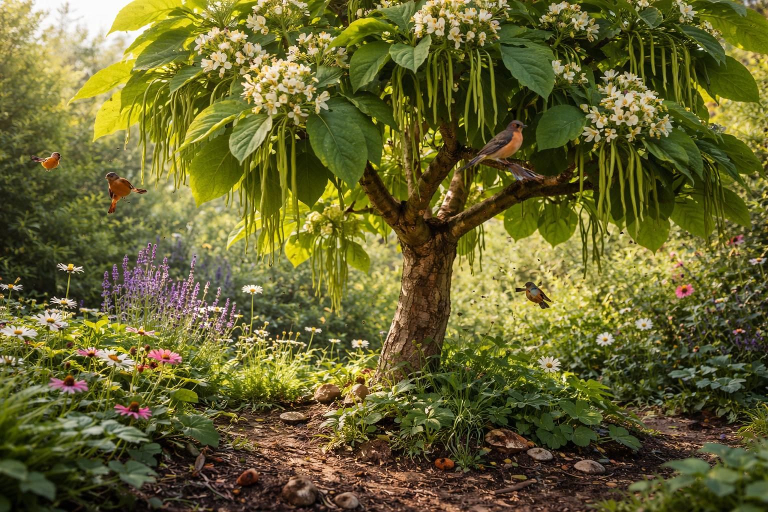 découvrez comment le catalpa de fruit contribue à la biodiversité de votre jardin en offrant un habitat précieux pour la faune et en enrichissant l'écosystème local.