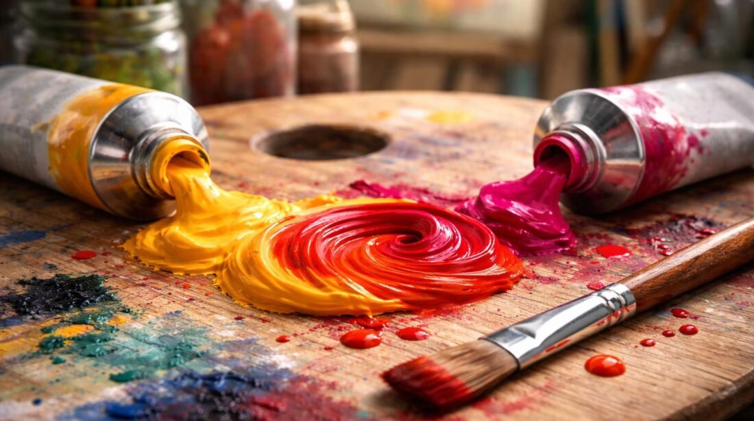 découvrez comment créer la couleur rouge en mélangeant deux couleurs en peinture grâce aux astuces et secrets des artistes professionnels.