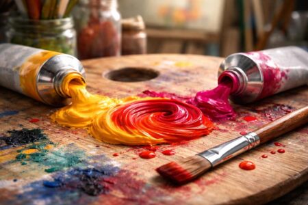 découvrez comment créer la couleur rouge en mélangeant deux couleurs en peinture grâce aux astuces et secrets des artistes professionnels.