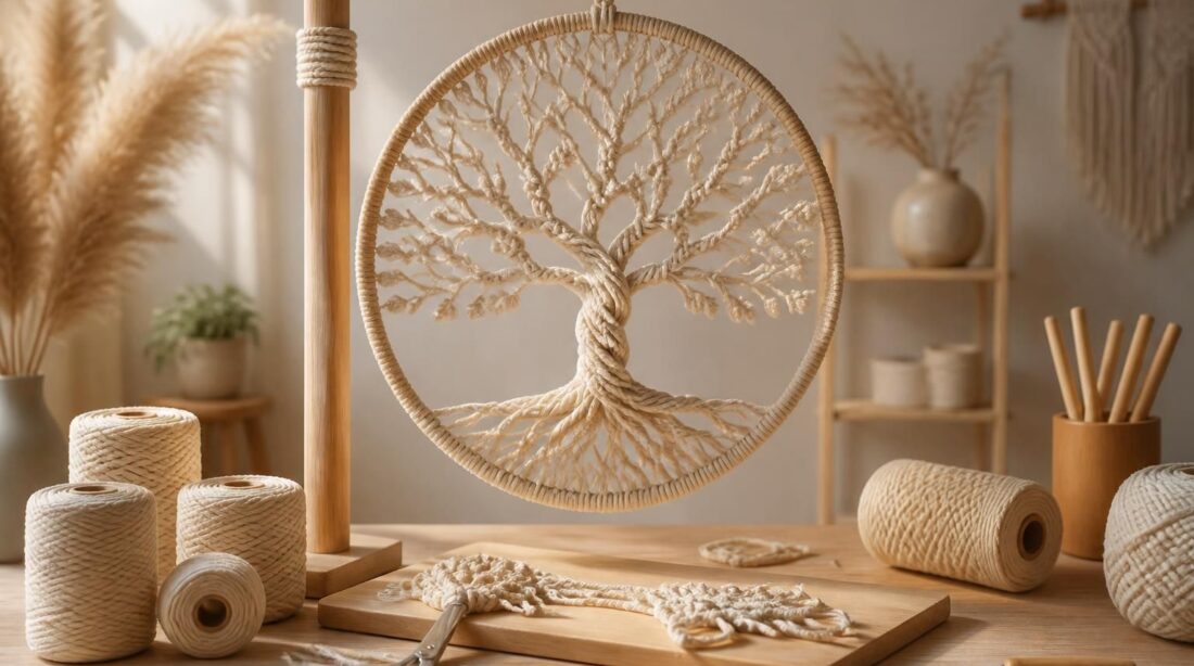 apprenez à créer un arbre de vie en macramé unique grâce à ce tutoriel détaillé, parfait pour embellir votre intérieur avec une touche artisanale.