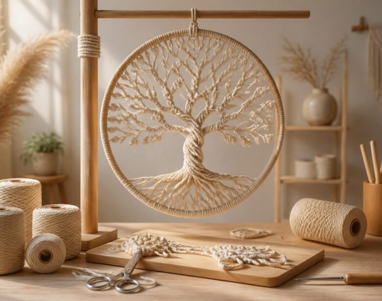 apprenez à créer un arbre de vie en macramé unique grâce à ce tutoriel détaillé, parfait pour embellir votre intérieur avec une touche artisanale.