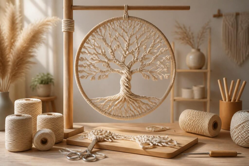 apprenez à créer un arbre de vie en macramé unique grâce à ce tutoriel détaillé, parfait pour embellir votre intérieur avec une touche artisanale.