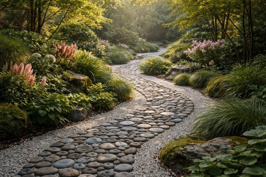 découvrez pourquoi la photo d'un jardin avec galets est incontournable en jardinage, et comment elle met en valeur l'esthétique, la simplicité et l'harmonie de votre espace extérieur.